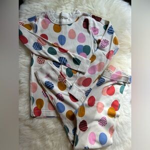 Hanna Andersson easter egg pajamas size 130 US 8